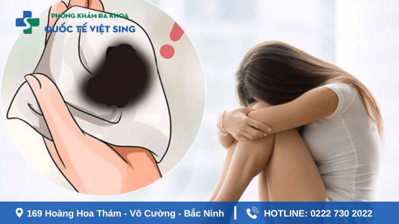 Tình trạng kinh nguyệt có màu đen ảnh hưởng đến sức khỏe nữ giới