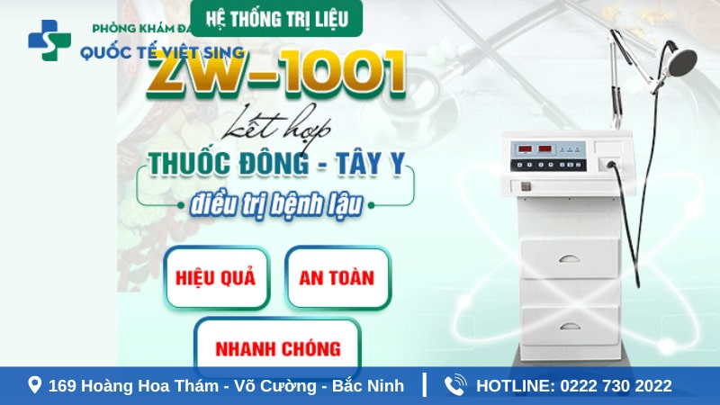 Điều trị bệnh lậu bằng pương pháp ZW-1001 tại Việt Sing